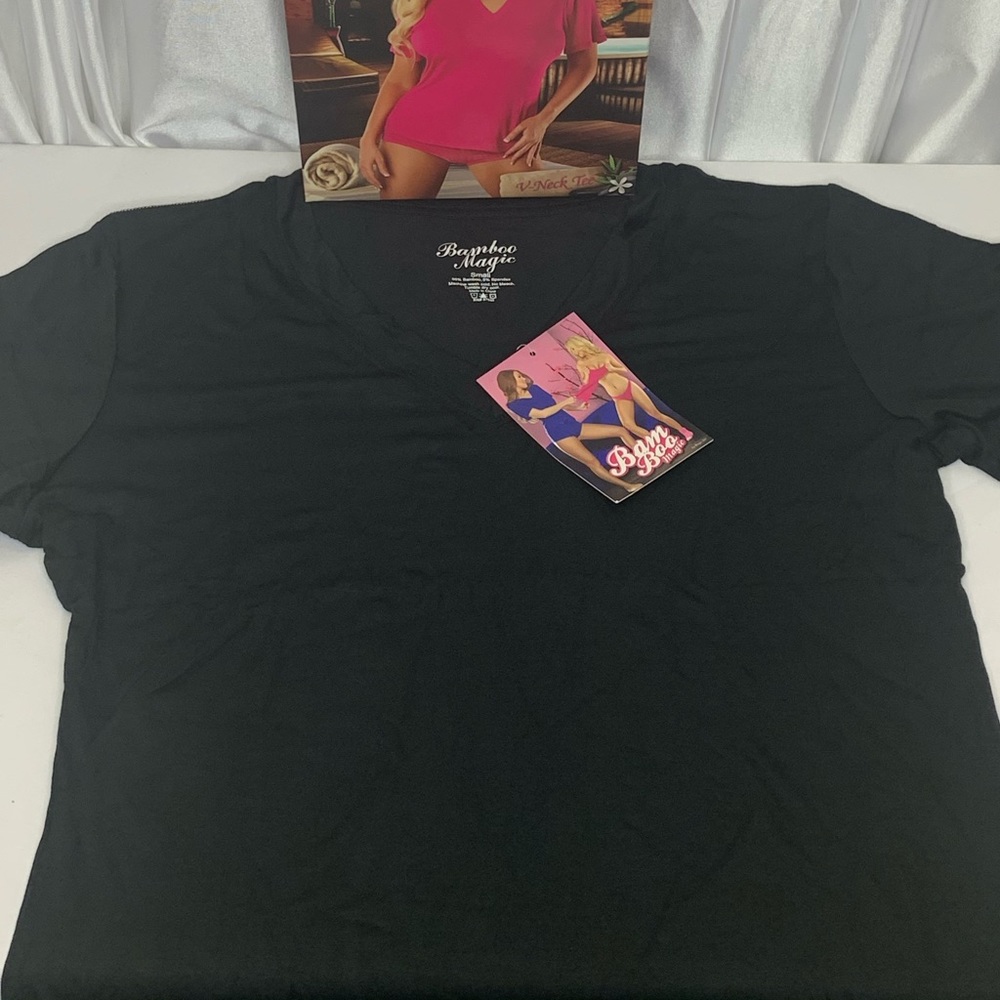 Bamboo v-neck tee shirt